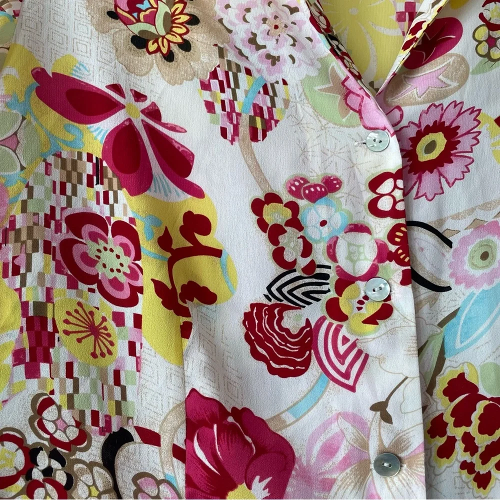 Belissimo Pink Floral Blouse Size 1X - Picture 5 of 10